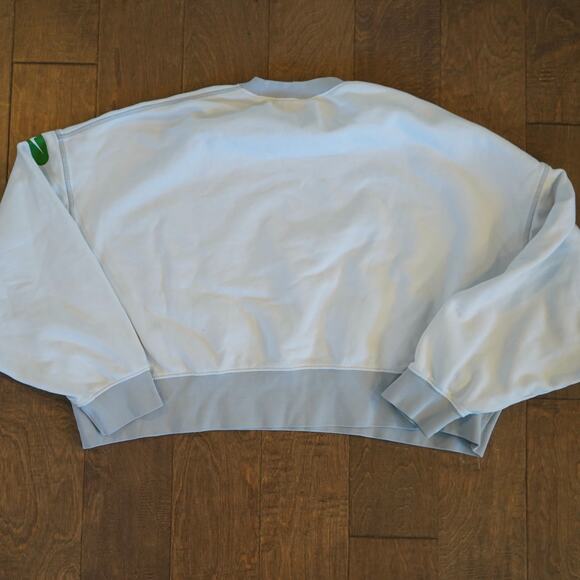Nike University Oregeon 1876 Long Sleeve Crop Sweatshirt White Womens Size Large - Picture 6 of 9